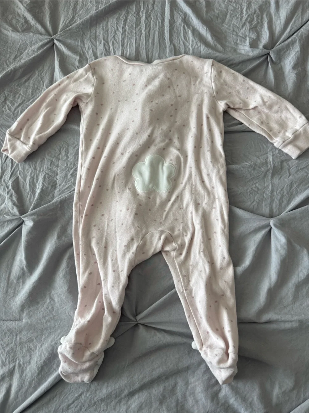 Carter's Light Pink Bunny Footed Sleeper